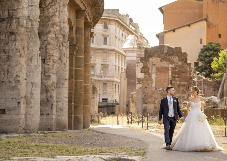 The stylistic code of Valeria Santoni in the shots of Andrea and Giulia's wedding